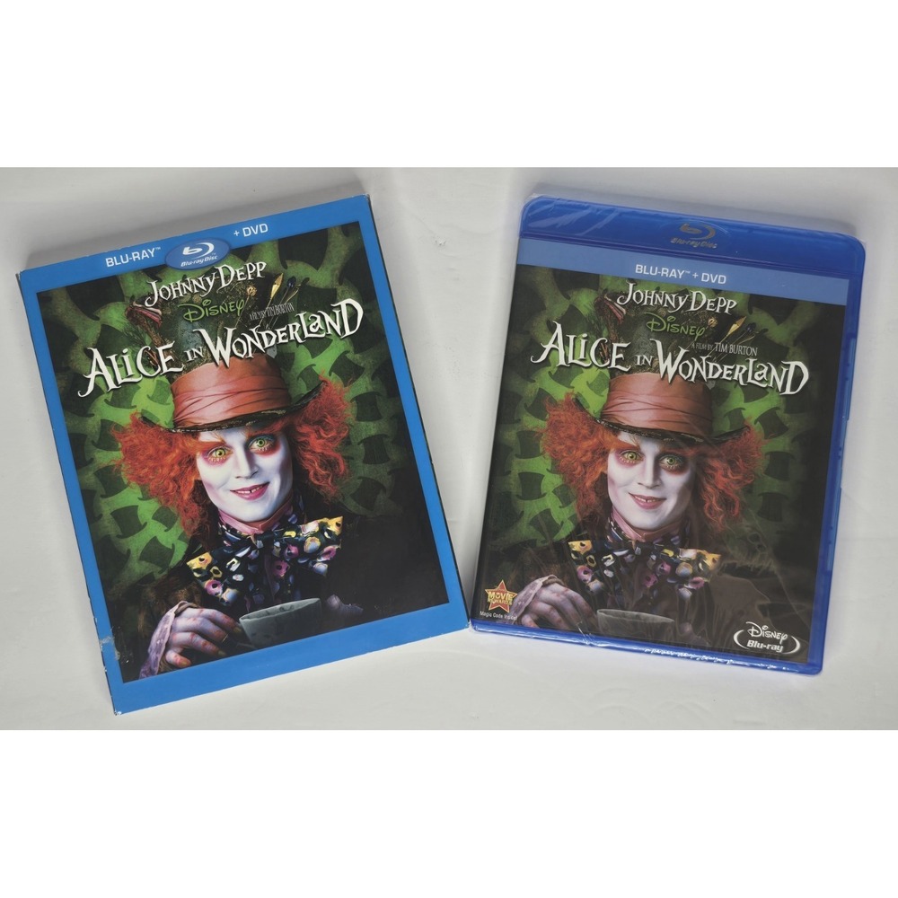 Authentic Disney: Alice in Wonderland (Blu-ray+DVD w/Slip) Johnny Depp BRAND NEW - Picture 2 of 4